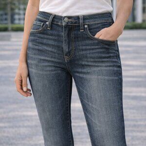 Paige Premium Denim Hollywood Hills Bootcut Jeans Size 24 Dark Wash